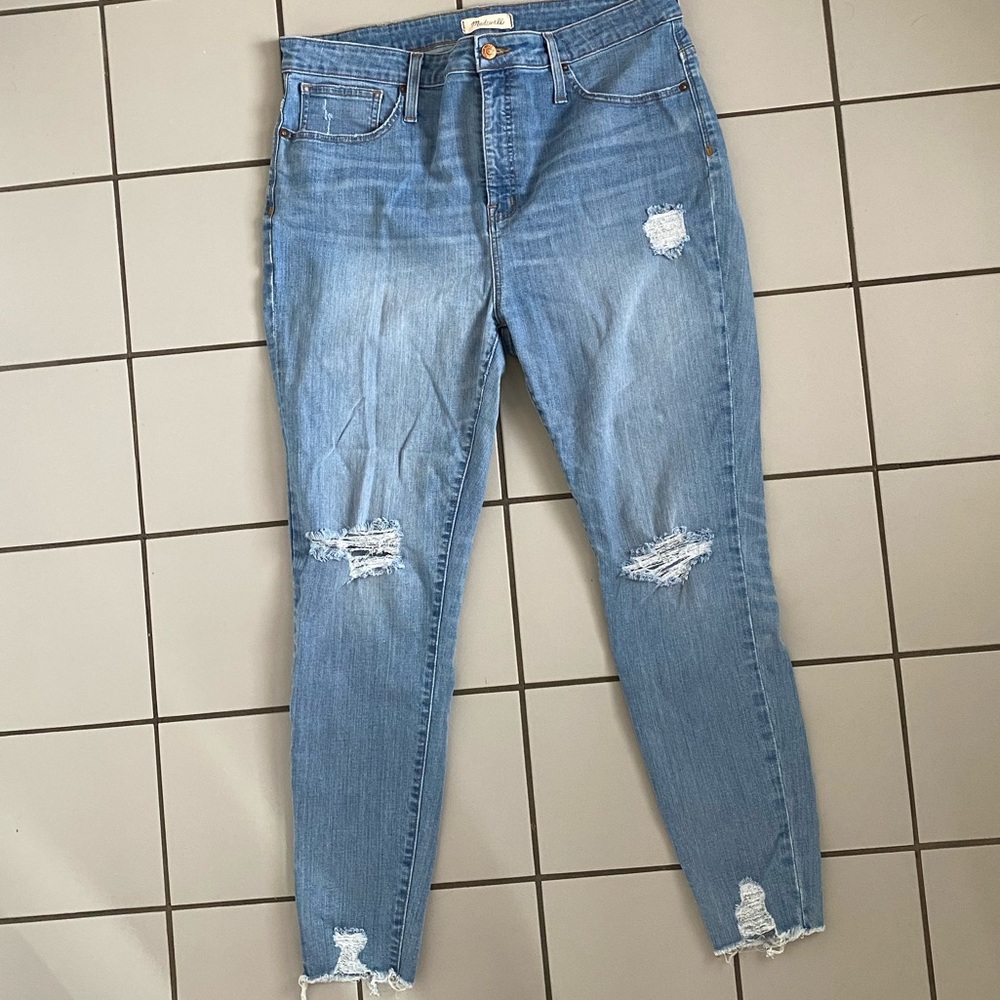 MAdewell curb high rise skinny size 35